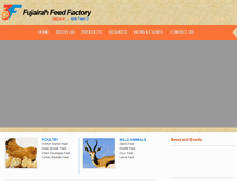 Tablet Screenshot of fujairahfeed.ae